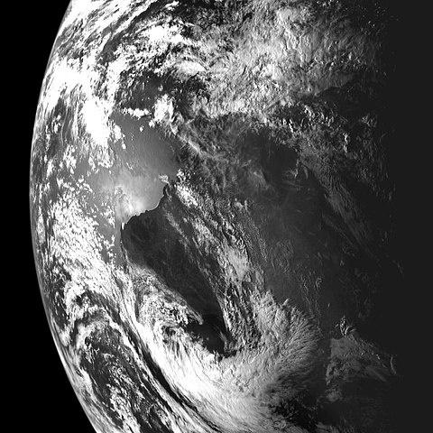 Earth imaged by Chandrayaan-1 TMC