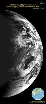 Earth from Chandrayaan TMC (ISRO)| www.isro.org